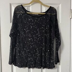 Black Starry Women's Top
